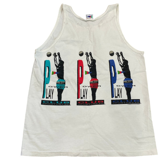 Vintage 90s Club Sportswear Power Play Basketball Tank Top Men's M - Picture 1 of 10